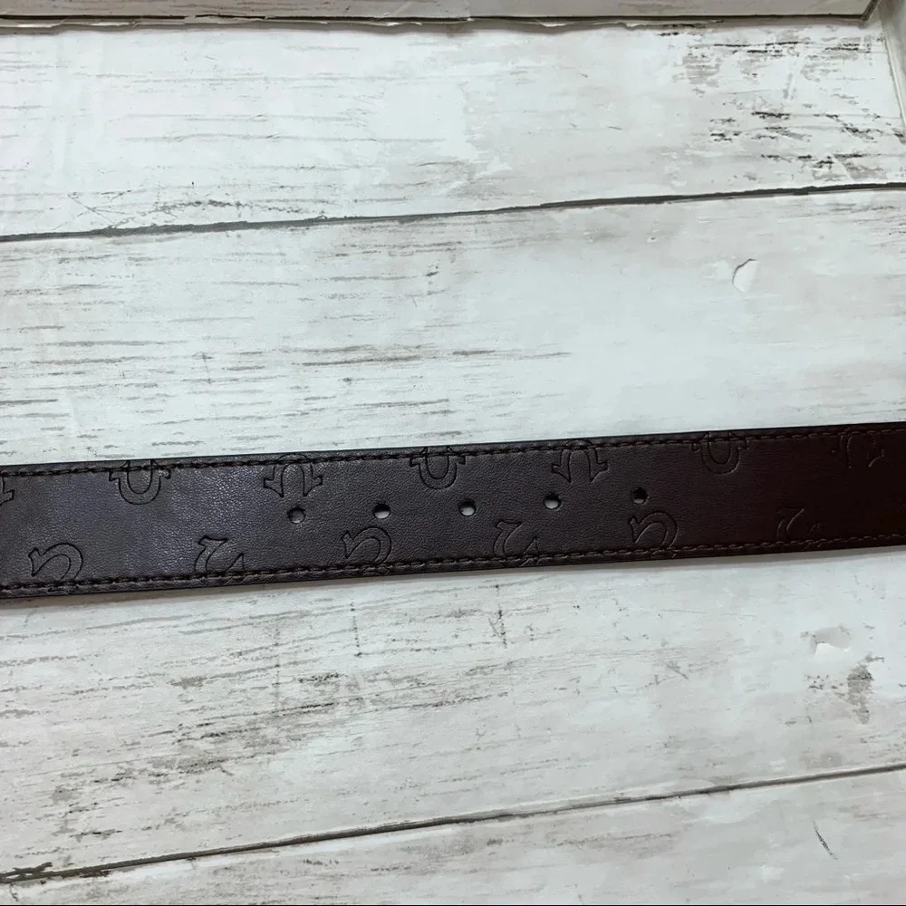 True Religion Horseshoe Harness Reversible Belt Black/Brown